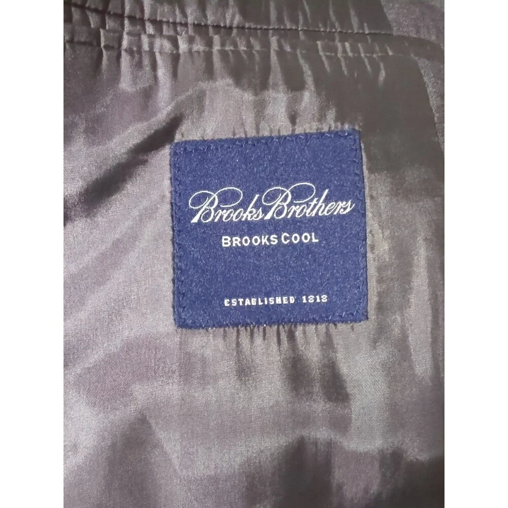 Brooks Brothers Brooks Cool 46R Sport Coat Blazer Jacket Gray Partly Lined EUC
